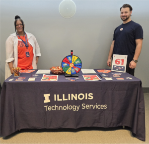 Two volunteers at the LAS Lift Off event